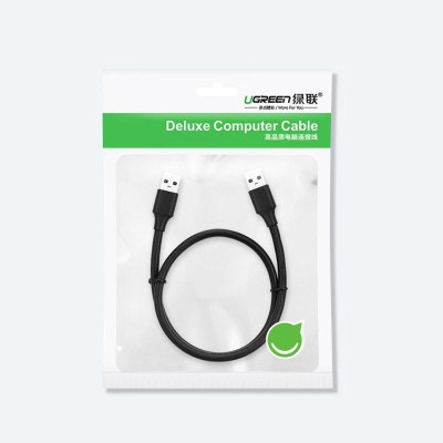 Ugreen UG10307US102TK 25CM màu Đen Cáp sạc truyền dữ liệu USB 2.0 sang MINI USB đầu mạ Niken 0.25M - HÀNG CHÍNH HÃNG