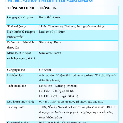 Máy Lọc Nước Điện Giải Ion Kiềm ROBOT IonPrince 1111 - Hàng Chính Hãng