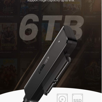 Ugreen UG70609CM321TK 0.5m bộ đọc ổ cứng ssd usb a 3.0 ra 2.5 inch sata 50cm - HÀNG CHÍNH HÃNG