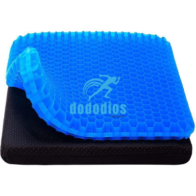 [LOẠI XỊN - Nặng 1kg - Tặng Vỏ] Đệm Ngồi 3D Silicon 2 Lớp Tổ Ong Lót Ghế Thoáng Khí Chống Đau Mỏi Lưng dododios