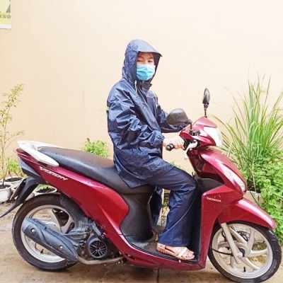 Áo mưa bộ 3XL (65 - 80kg ), vải dù cao cấp , dày , nhỏ gọn , chống thấm nước , phù hợp cho nam và nữ