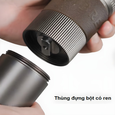 Máy xay hạt cà phê cầm tay chuyên nghiệp, lưỡi xay 6 cánh core kép, 55 cấp độ và 11 level thương hiệu HiBREW G4B - Hàng Nhập Khẩu