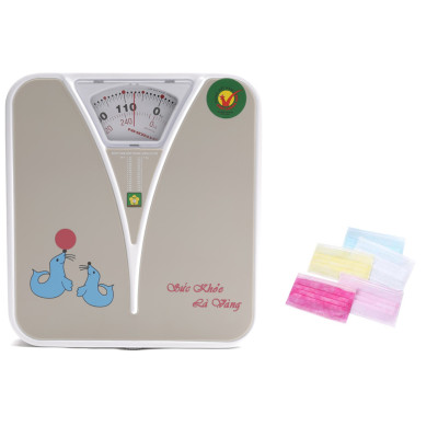 Cân Sức Khỏe 120kg Nhơn Hòa NHHS-120-K2 (Giao màu ngẫu nhiên) + Tặng 10 Khẩu Trang Màu Sắc Ngẫu Nhiên