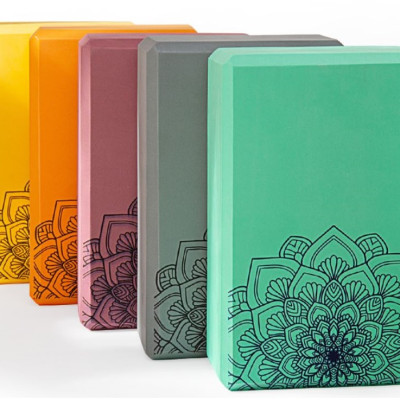 Gạch Tập Yoga,Gối Yoga Họa Tiết Chính Hãng Cao Cấp (Chọn Màu)