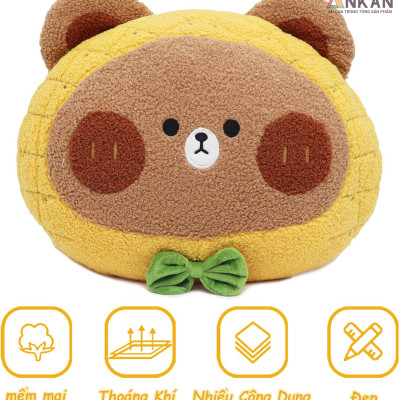 Mền Văn Phòng 3 Trong 1 Gấu Orange Cao Cấp Để Đi Dã Ngoại, Xe Giường Nằm, Ngủ Tại Văn Phòng Vô Cùng Tiện Dụng