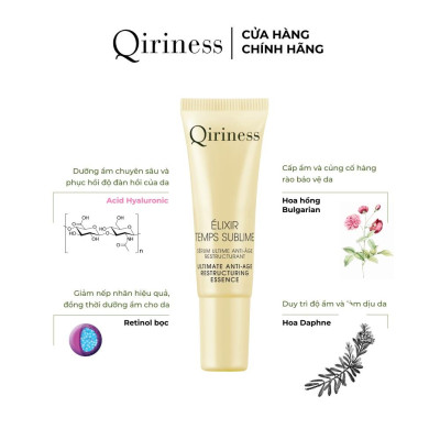 Tinh chất dưỡng chống lão hóa cân bằng độ ẩm nguồn gốc thiên nhiên Qiriness Global Well-Aging Restructuring Essence 10ml