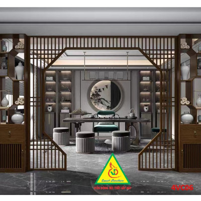 Vách ngăn phòng khách , vách ngăn phòng khách hiện đại 4VC05 - Nội thất lắp ráp ViendongAdv