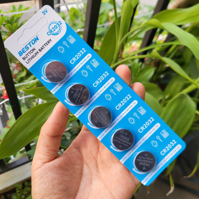 Pin nút Beston CR2032 CR2016 CR2025 CR1632 CR2450 - Vỉ 5 viên Pin 3V dùng cho điều khiển ô tô smarkey cmos