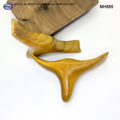 Dụng cụ day ấn huyệt mát xa hình đầu Trâu gỗ Bách Xanh (MH885) Chăm sóc sức khỏe cho gia đình