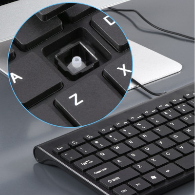 Bộ Bàn Phím Chuột có dây W28 nhỏ gọn - cho máy tính , Laptop hàng nhập khẩu