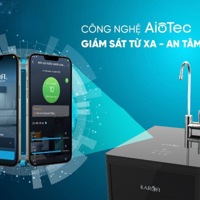 Máy lọc nước RO Mỹ 10 lõi Karofi KAQ-D58 Aiotec RO - Giao trước lắp sau miễn phí toàn quốc - Bảo hành 36 tháng - Hàng chính hãng