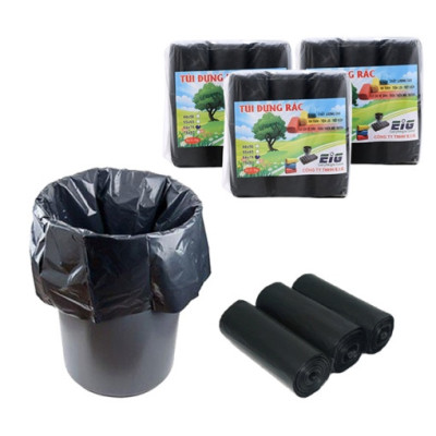 03 Cuộn Túi Đựng Rác Màu Đen Cho Gia Đình Bao Đựng Rác Văn Phòng Nặng 1kg