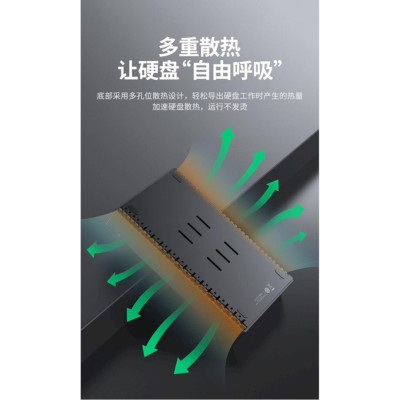 Ugreen UG70310CM472TK hỗ trợ tối đa 20TB chuẩn cắm US 5Gbps Màu Đen Hộp đựng ổ cứng 3.5 2.5 chuẩn Sata kèm nguồn 12V2A chân dẹp - HÀNG CHÍNH HÃNG