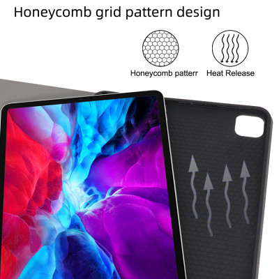 Bao da kèm bàn phím dành cho iPad Pro M2 12.9 2022, Pro M1 12.9 2021, Pro 12.9 2020, Pro 12.9 2018, Pro 12.9 2017/ 2015, Bluetooth Keyboard Case có khay để bút chống sốc cao cấp - Hàng chính hãng.