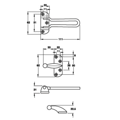 Chốt an toàn Hafele DIY đồng bóng - 489.15.002