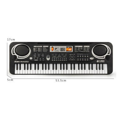 Đàn Piano Cao Cấp Electronic Keyboard 61 Phím Kèm Mic Cho Bé, Nhiều Chức Năng - Đồ Chơi Cho Bé
