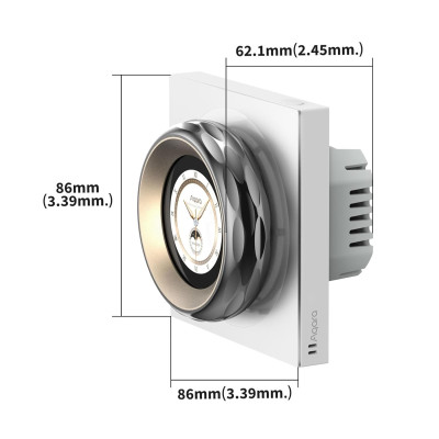 Công tắc núm xoay cảm ứng Aqara Touchscreen Dial V1 DS-K01D EU Tích hợp màn hình cảm ứng, kết nối Wifi