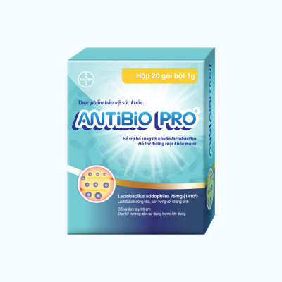 Men vi sinh BAYER Antibio Pro hỗ trợ đường ruột khỏe mạnh (Hộp 20 Gói)