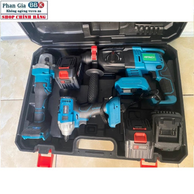 Bộ combo 3 trong 1 Máy Khoan Đục Bê Tông Dùng Pin 188V - Khoan Bê Tông Siêu Khỏe - Máy mài Cầm Tay-pin 15cell