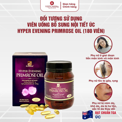 Bộ Sản Phẩm 2 Hộp Viên Uống Bổ Sung Nội Tiết Tố Nữ Úc Dr Natural Hyper Evening Primrose Oil 180 Viên- Nhập Khẩu Chính Hãng