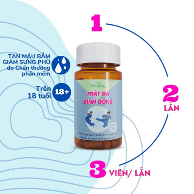 Trật Đả Bình Đông của Dược Bình Đông - Giúp tan máu bầm, giảm sưng, giảm đau nhanh chóng – hộp 60 viên nang