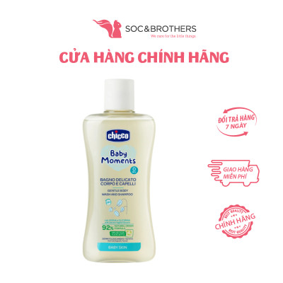 Sữa Tắm Gội Chiết Xuất Yến Mạch 0M+ Chicco (200ml)