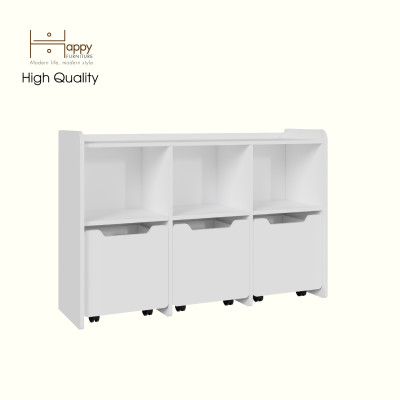 [Happy Home Furniture] KID, Tủ lưu trữ cho trẻ em có bánh xe, 120cm x 36cm x 80cm ( DxRxC), THK_165