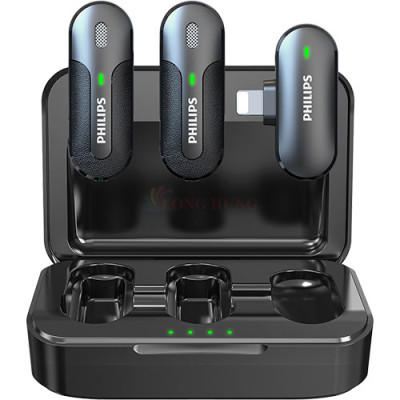 Micro không dây Wireless Lavalier Philips 2 Micro DLM9002 - iP - Hàng chính hãng