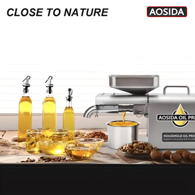 Máy ép dầu thực vật gia đình AOSIDA 888A Thương hiệu Anh Quốc 750W-1000W, ép 3-6kg/giờ - Hàng Nhập Khẩu, Bảo Hành 1 Năm