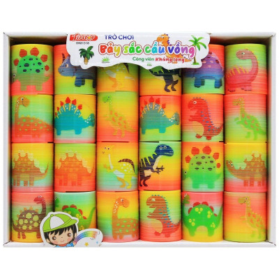 Đồ Chơi DUKA: 24 Lò Xo Bảy Sắc Cầu Vồng - Công Viên Khủng Long - DK81318