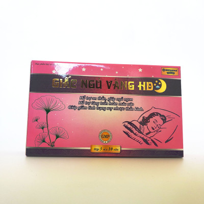 Giấc Ngủ Vàng HD giúp an thần, ngủ ngon, tăng tuần hoàn máu não - Hộp 30 viên
