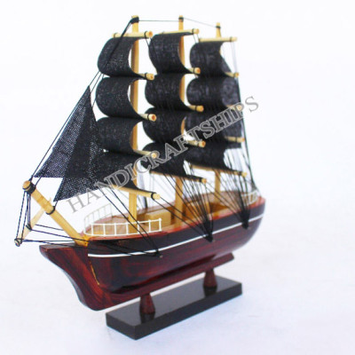 (Sẵn sàng trưng bày) Thuyền gỗ trang trí bàn học 20cm nhỏ xinh - có hỗ trợ ship