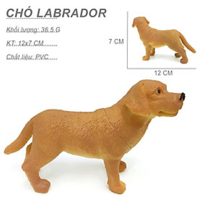Đồ chơi con Chó Labrador 12 cm - thú nuôi trang trại giáo cụ dạy học cho bé