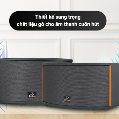 Loa Karaoke gia đình Zenbos CR5 300W/Loa Bass 20 cm, 3 đường tiếng(Hàng Chính Hãng)