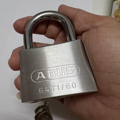 Ổ khóa ABUS 64TI/60 thân TITALIUM rộng 60mm chìa răng cưa - MSOFT