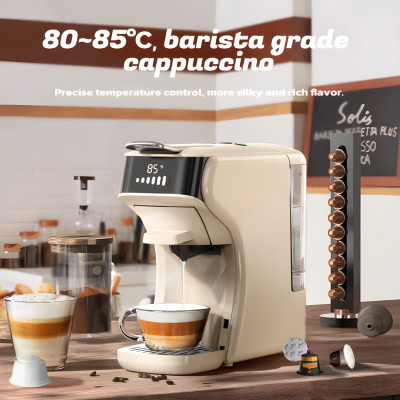 Máy pha cà phê 6 trong 1 Espresso, Viên Nén Nespresso, Nescafe Dolcegusto, Kcup, Túi ESE POD và Trà - Thương hiệu Mỹ cao cấp HiBREW H1B - Hàng Nhập Khẩu