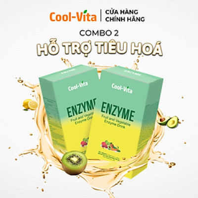 Combo 2 Hộp Nước Uống Bổ Sung Enzyme Chiết Xuất Từ Trái Cây và Rau Củ Hỗ Trợ Tiêu Hoá, Thanh Lọc Cơ Thể Coolvita