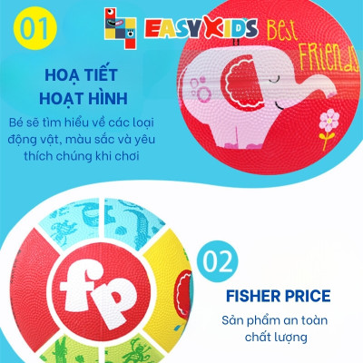 Đồ chơi bóng rổ trẻ em cao cấp Fisher Price cho trẻ 2-6 tuổi có tặng kèm bơm hơi
