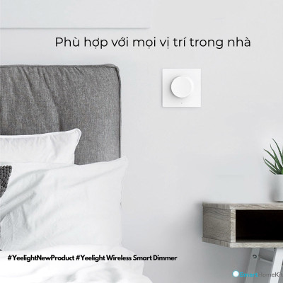 Công tắc thông minh Yeelight Smart Dimmer Switch dùng cho đèn ốp trần - Hàng Chính Hãng