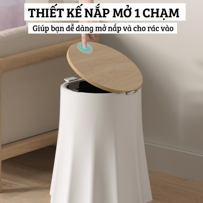 Thùng Rác Gia Đình Hình Gốc Cây Nắp Vân Gỗ Dễ Thương FEIDASH TG3700 - Thiết kế độc đáo mới lạ tạo điểm nhấn cho không gian gia đình bạn - Đáy thùng rác to giúp đứng vững chãi không lo bị đổ bởi lực tác động - Cấu tạo 2 lớp tháo rời dễ dàng vệ sinh hơn