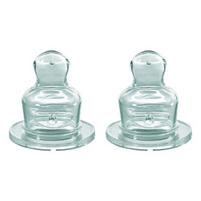 Bộ 2 Núm Ti Silicon Cho Bình Cổ Thường NIP NIP33007 Size M Dòng Chảy Vừa