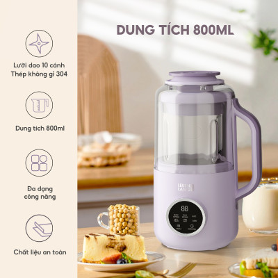 Máy làm sữa hạt đa năng Lebenlang LBL1689, 500W, 800ml, tiết kiệm thời gian, có hẹn giờ, bảo hành 2 năm - hàng chính hãng