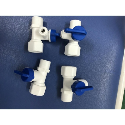 Bộ van chia nước đầu vào, khóa cấp nước ren ngoài 21 (1/2