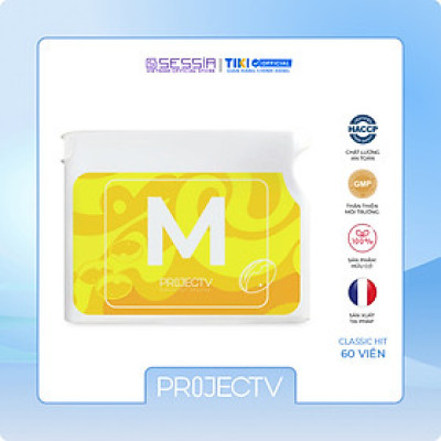 Thực Phẩm Sức Khỏe M Classic Hit - Tim và Não - PROJECT V - Hộp 60 Viên - Xuất xứ Pháp, Hàng Chính Hãng