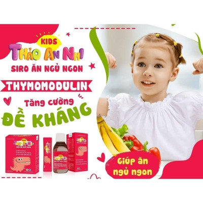 THẢO AN NHI SIRO ĂN NGỦ NGON (Hộp 20 gói x 10 ml). Giúp bé ăn ngon, ngủ ngon, hỗ trợ phát triển toàn diện cho bé