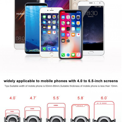 Giá đỡ điện thoại Ô tô Baseus Osculum Car Mount đầu kẹp điện thoại xoay 360 độ cao cấp - Hàng chính hãng