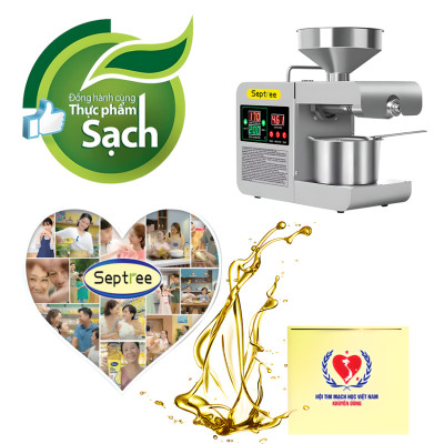 Máy ép dầu thực vật Septree X8S dùng trong gia đình Thương hiệu Mỹ, Ép 4-6kg/1 giờ - Hàng Nhập Khẩu, Bảo Hành 1 Năm