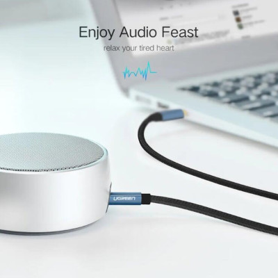 Ugreen UG10689AV112TK 5M màu Xanh Cáp âm thanh 2 đầu 3.5mm dương - HÀNG CHÍNH HÃNG