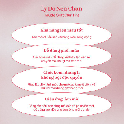 Son Kem Mịn Lì Nhẹ Như Nhung Blur Mude Soft Blur Tint (3g)