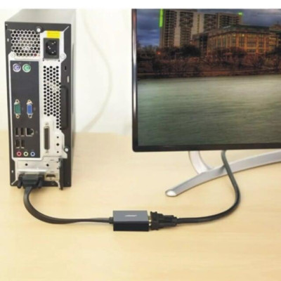 Ugreen UG40259MM108TK 30CM màu Đen Cáp chuyển đổi DVI D 24 + 1 sang VGA cáp dẹt - HÀNG CHÍNH HÃNG